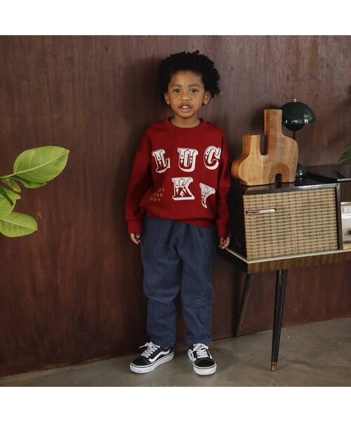 F.O.KIDS（エフオーキッズ）の「カラバリグラフィックトレーナー（スウェット・キッズ・ブラック/カーキ/ブルー/グレー/キナリ/パープル/キャメル/レインボー/ライム/レッド・80/90/100/110/120/130/140/150）」の19枚目の写真