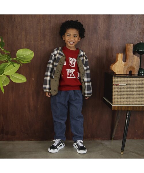 F.O.KIDS（エフオーキッズ）の「カラバリグラフィックトレーナー（スウェット・キッズ・ブラック/カーキ/ブルー/グレー/キナリ/パープル/キャメル/レインボー/ライム/レッド・80/90/100/110/120/130/140/150）」の21枚目の写真