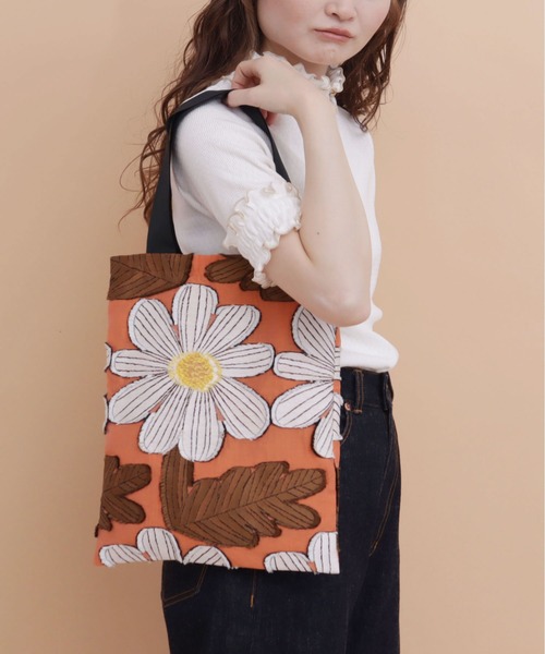 peu pres（プープレ）の「マーガレットJQバッグ（トートバッグ・レディース・オレンジ/ブルー・FREE）」の6枚目の写真