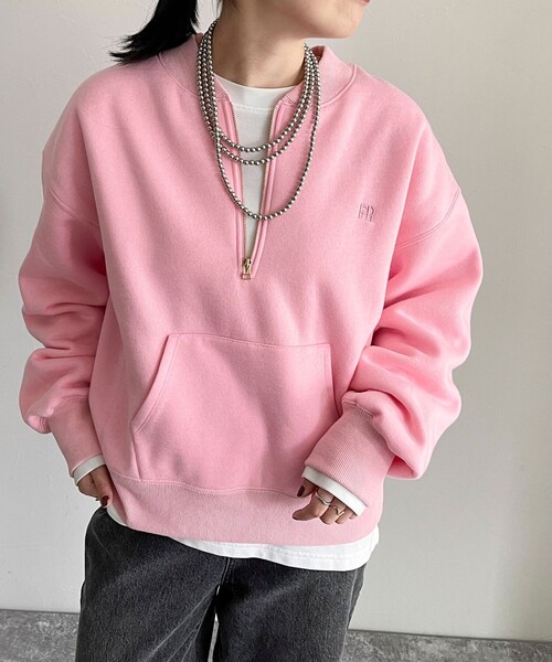 fredy emue（フレディエミュ）の「FR刺繍裏毛ハーフZIP スウェット
