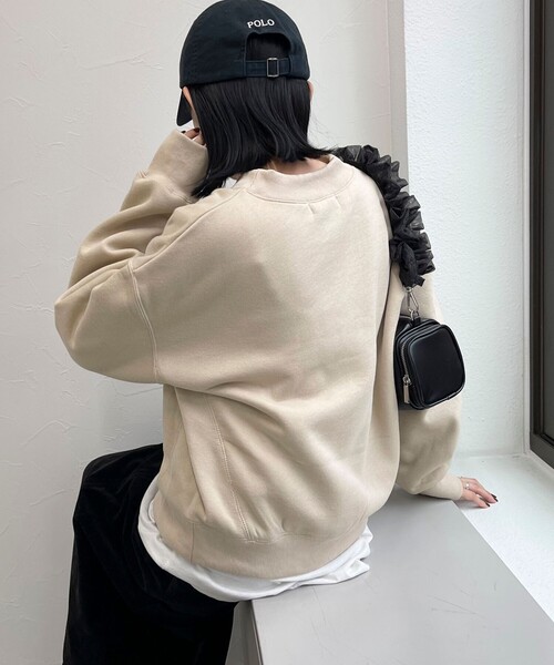 fredy emue（フレディエミュ）の「FR刺繍裏毛ハーフZIP スウェット