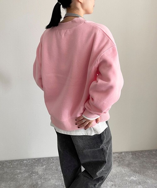 fredy emue（フレディエミュ）の「FR刺繍裏毛ハーフZIP スウェット（スウェット・レディース・チャコールグレー/ピンク/ライトグレー/ベージュ・38）」の21枚目の写真