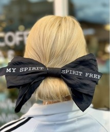 ipugo（イプゴ）の「ipugo/イプゴ 文字入りナイロン リボン バレッタ（バレッタ/ヘアクリップ）」