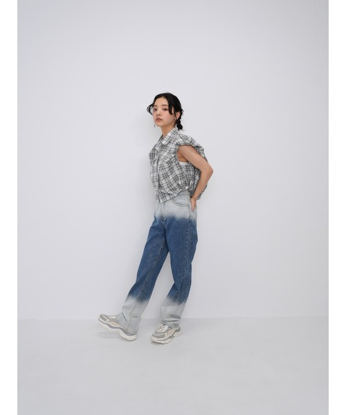 Enewd nina（エニュードニーナ）の「【ZOZO限定】ボリューム チェック シャツ ブラウス ノースリーブ（シャツ/ブラウス・レディース・グレー・FREE）」の18枚目の写真