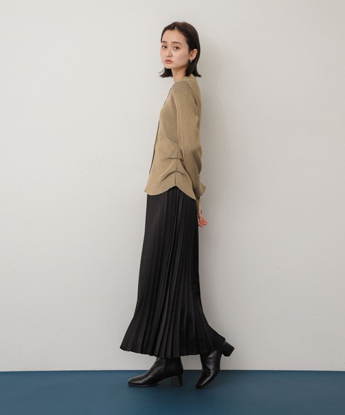 SENSE OF PLACE by URBAN RESEARCH（センスオブプレイスバイアーバンリサーチ）の「グロッシープリーツスカート（スカート・レディース・ブラック/シルバー/ゴールド・ONE）」の8枚目の写真