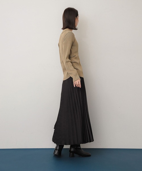 SENSE OF PLACE by URBAN RESEARCH（センスオブプレイスバイアーバンリサーチ）の「グロッシープリーツスカート（スカート・レディース・ブラック/シルバー/ゴールド・ONE）」の9枚目の写真