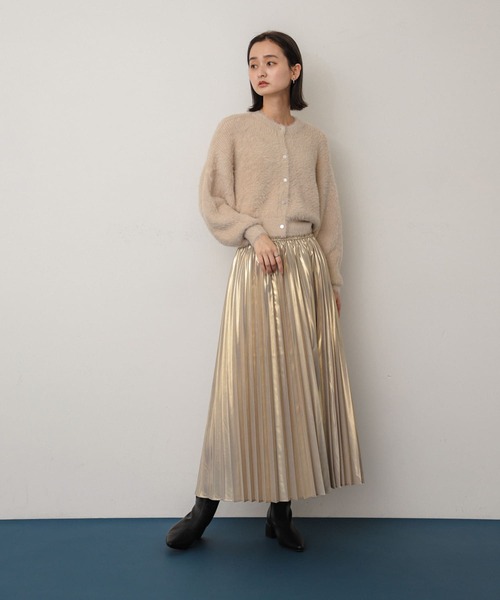 SENSE OF PLACE by URBAN RESEARCH（センスオブプレイスバイアーバンリサーチ）の「グロッシープリーツスカート（スカート・レディース・ブラック/シルバー/ゴールド・ONE）」の18枚目の写真