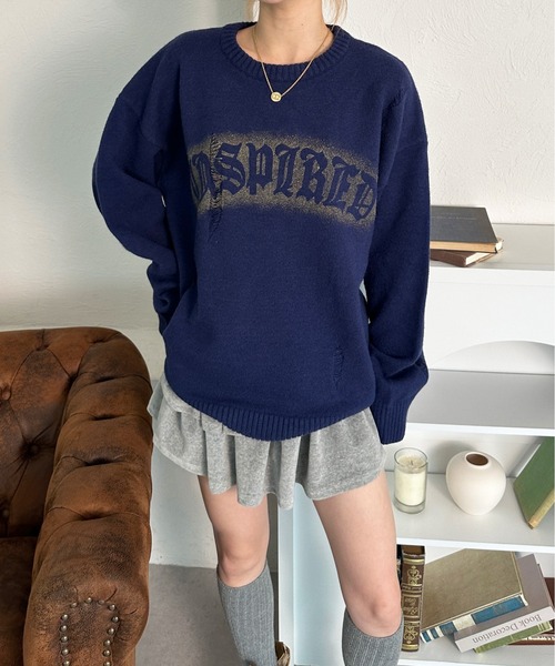 新品IENAラメフロッキーチュールロングスリーブプルオーバーネイビーイエナ イエナ ラメフロッキーチュールロングスリーブプルオーバー