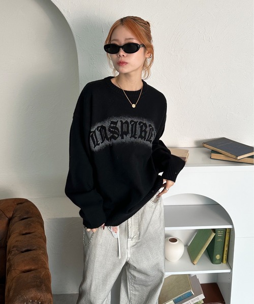 sedacle(セダクル)の「ダメージ加工ニット(ニット/セーター・メンズ・イエロー/ネイビー/ブラック/アイボリー・SMALL/MEDIUM/LARGE)」の12枚目の写真