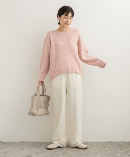 URBAN RESEARCH DOORS（アーバンリサーチドアーズ）の「起毛レースイージーパンツ（その他パンツ・レディース・ブラウン/アイボリー・MEDIUM）」の11枚目の写真