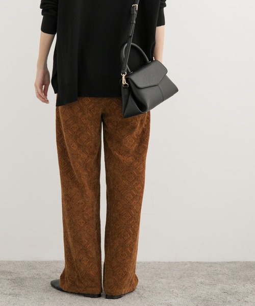 URBAN RESEARCH DOORS（アーバンリサーチドアーズ）の「起毛レースイージーパンツ（その他パンツ・レディース・ブラウン/アイボリー・MEDIUM）」の13枚目の写真