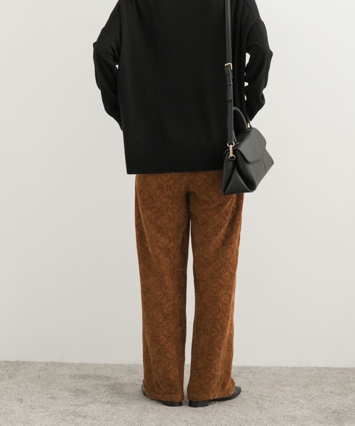 URBAN RESEARCH DOORS（アーバンリサーチドアーズ）の「起毛レースイージーパンツ（その他パンツ・レディース・ブラウン/アイボリー・MEDIUM）」の14枚目の写真