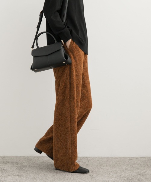 URBAN RESEARCH DOORS（アーバンリサーチドアーズ）の「起毛レースイージーパンツ（その他パンツ・レディース・ブラウン/アイボリー・MEDIUM）」の17枚目の写真