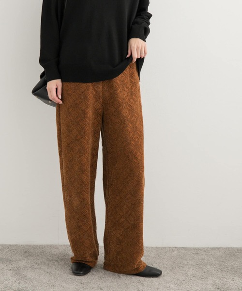 URBAN RESEARCH DOORS（アーバンリサーチドアーズ）の「起毛レースイージーパンツ（その他パンツ・レディース・ブラウン/アイボリー・MEDIUM）」の19枚目の写真