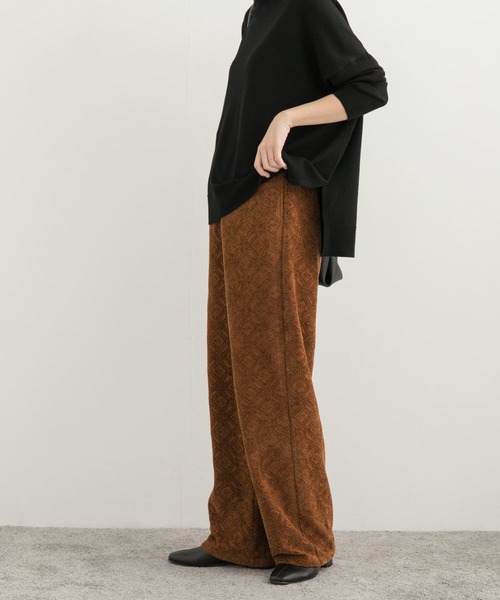 URBAN RESEARCH DOORS（アーバンリサーチドアーズ）の「起毛レースイージーパンツ（その他パンツ・レディース・ブラウン/アイボリー・MEDIUM）」の20枚目の写真