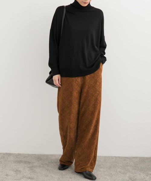 URBAN RESEARCH DOORS（アーバンリサーチドアーズ）の「起毛レースイージーパンツ（その他パンツ・レディース・ブラウン/アイボリー・MEDIUM）」の21枚目の写真