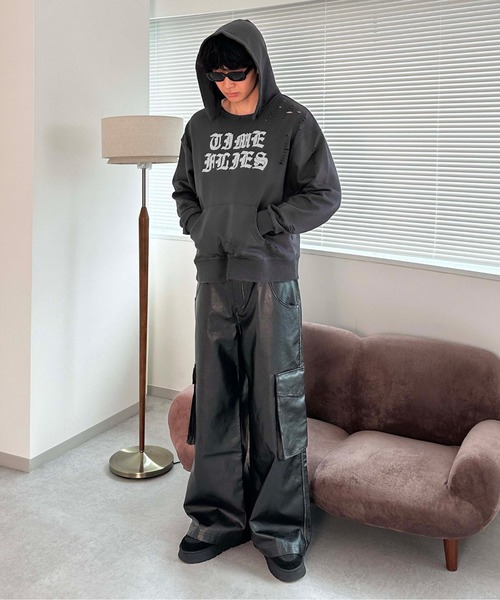 sedacle(セダクル)の「ヴィンテージライク合皮パンツ(その他パンツ・メンズ・ブラック/ブラウン・SMALL/MEDIUM/LARGE)」の9枚目の写真