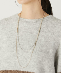 【スエード×チェーン2本セットのネックレス】