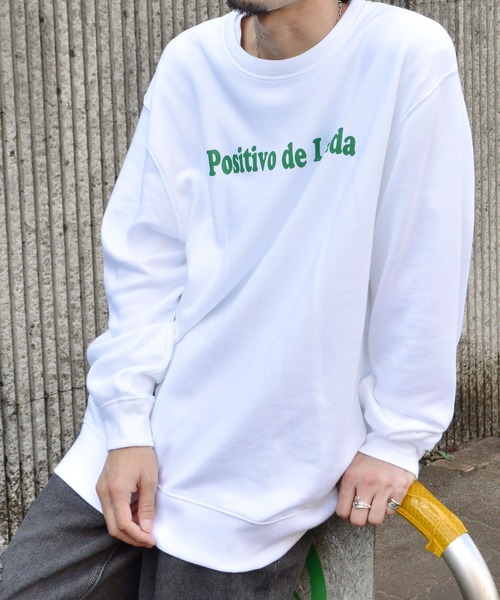 MODISH GAZE(モディシュガゼ)の「【MODISH GAZE】オーバルロゴ Positivo de Lavida 裏毛スウェット(CP)(スウェット・レディース・ブラック/杢グレー/ホワイト・L/M)」の5枚目の写真