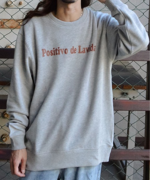MODISH GAZE(モディシュガゼ)の「【MODISH GAZE】オーバルロゴ Positivo de Lavida 裏毛スウェット(CP)(スウェット・レディース・ブラック/杢グレー/ホワイト・L/M)」の13枚目の写真