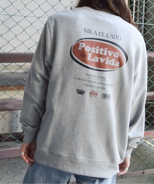 MODISH GAZE(モディシュガゼ)の「【MODISH GAZE】オーバルロゴ Positivo de Lavida 裏毛スウェット(CP)(スウェット・レディース・ブラック/杢グレー/ホワイト・L/M)」の15枚目の写真