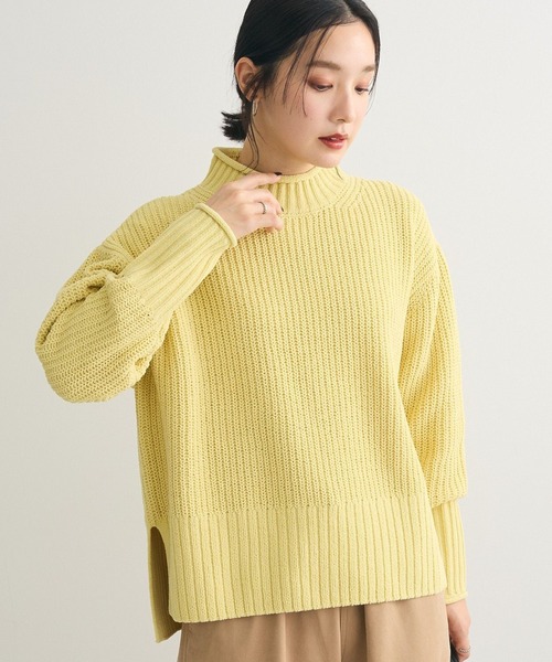 Green　Parks（グリーンパークス）の「mokoモールモックネックニットプルオーバー（ニット/セーター・レディース・イエロー/ホワイト系その他2/ブルー/グレー/その他7・FREE）」の4枚目の写真