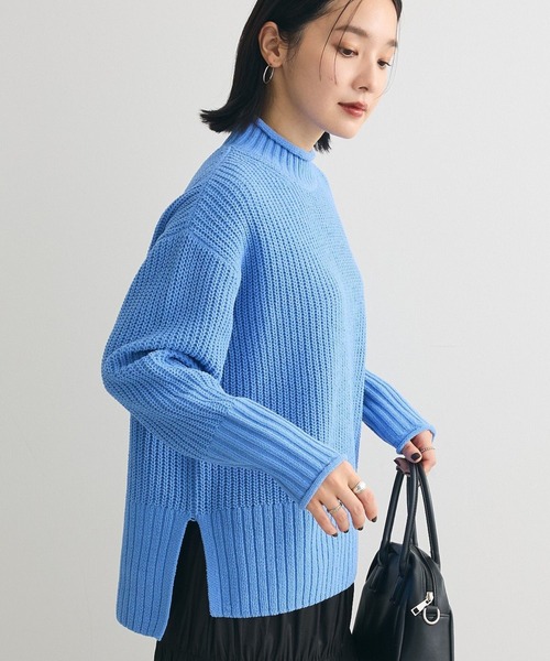 Green　Parks（グリーンパークス）の「mokoモールモックネックニットプルオーバー（ニット/セーター・レディース・イエロー/ホワイト系その他2/ブルー/グレー/その他7・FREE）」の3枚目の写真