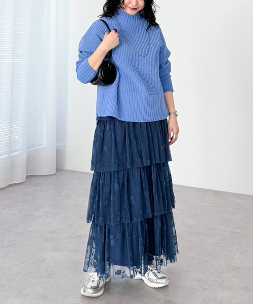 Green　Parks（グリーンパークス）の「mokoモールモックネックニットプルオーバー（ニット/セーター・レディース・イエロー/ホワイト系その他2/ブルー/グレー/その他7・FREE）」の13枚目の写真