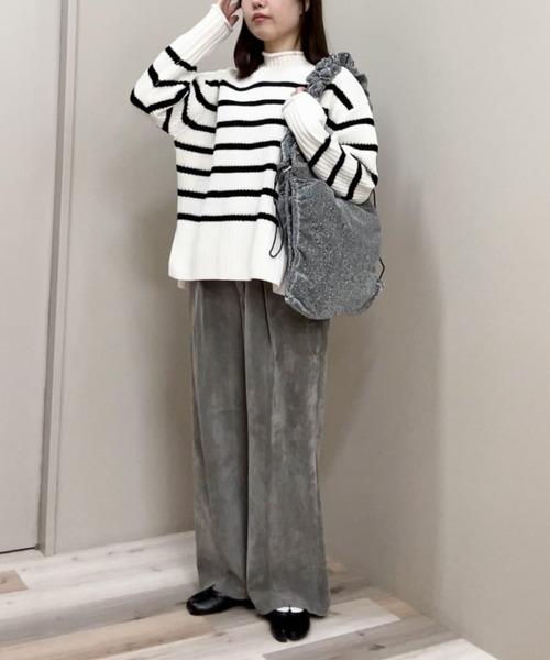 Green　Parks（グリーンパークス）の「mokoモールモックネックニットプルオーバー（ニット/セーター・レディース・イエロー/ホワイト系その他2/ブルー/グレー/その他7・FREE）」の18枚目の写真