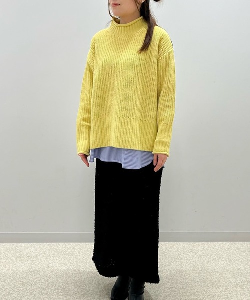 Green　Parks（グリーンパークス）の「mokoモールモックネックニットプルオーバー（ニット/セーター・レディース・イエロー/ホワイト系その他2/ブルー/グレー/その他7・FREE）」の9枚目の写真