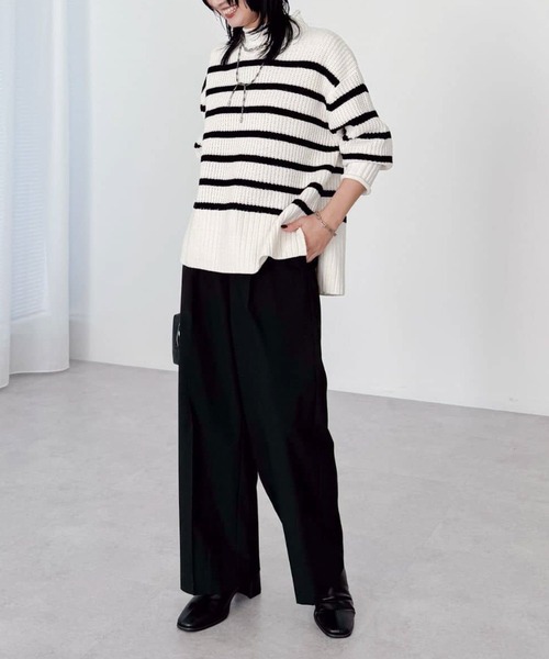 Green　Parks（グリーンパークス）の「mokoモールモックネックニットプルオーバー（ニット/セーター・レディース・イエロー/ホワイト系その他2/ブルー/グレー/その他7・FREE）」の15枚目の写真