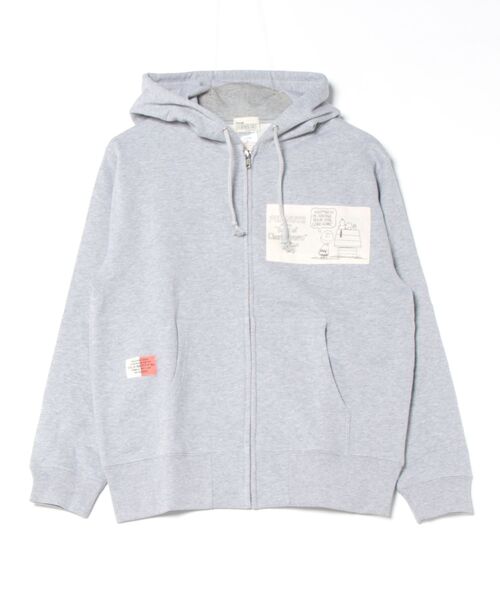 SNOOPY×OLD BETTY'S（スヌーピーカケルオールドベティーズ）の「SNP Sweat Full Zip Parka（パーカー・メンズ・杢グレー・M/L/S）」の6枚目の写真