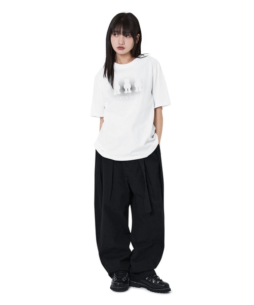OY(オーワイ)の「『OY/オーワイ』 SHADOW ODOLLY TEE/シャドウオードリーティーシャツ(Tシャツ/カットソー・レディース・ホワイト/ブラック・XL/M)」の10枚目の写真