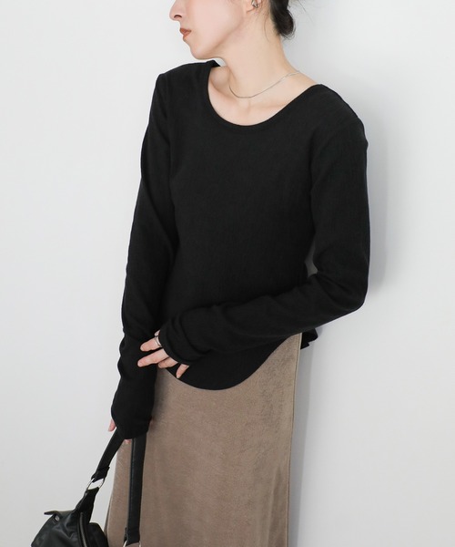 tシャツ ホックデザインバックオープントップス レディース ホックデザインバックオープントップス（Tシャツ/カットソー