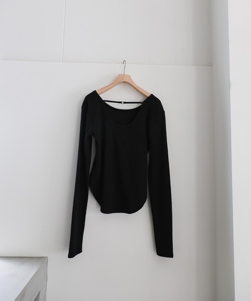 tシャツ ホックデザインバックオープントップス レディース ホックデザインバックオープントップス（Tシャツ/カットソー