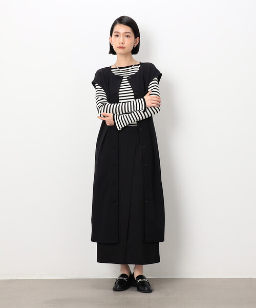 COMME CA ISM（コムサイズム）の「２ＷＡＹ ジレワンピース（ワンピース・レディース・ブラック/ライトグレー/ベージュ・FREE）」の2枚目の写真