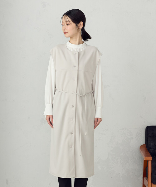 COMME CA ISM（コムサイズム）の「２ＷＡＹ ジレワンピース（ワンピース・レディース・ブラック/ライトグレー/ベージュ・FREE）」の15枚目の写真