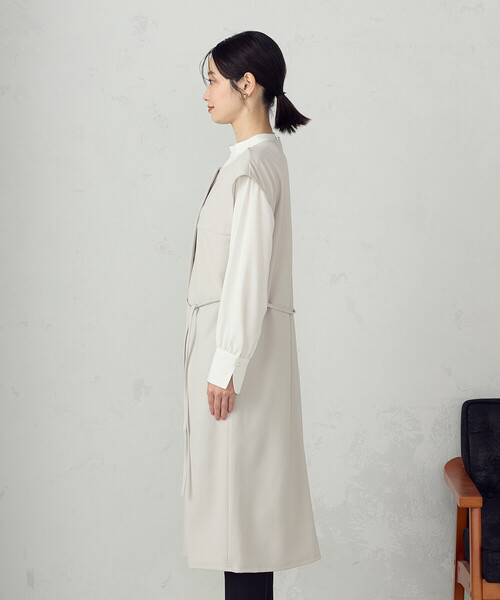 COMME CA ISM（コムサイズム）の「２ＷＡＹ ジレワンピース（ワンピース・レディース・ブラック/ライトグレー/ベージュ・FREE）」の16枚目の写真