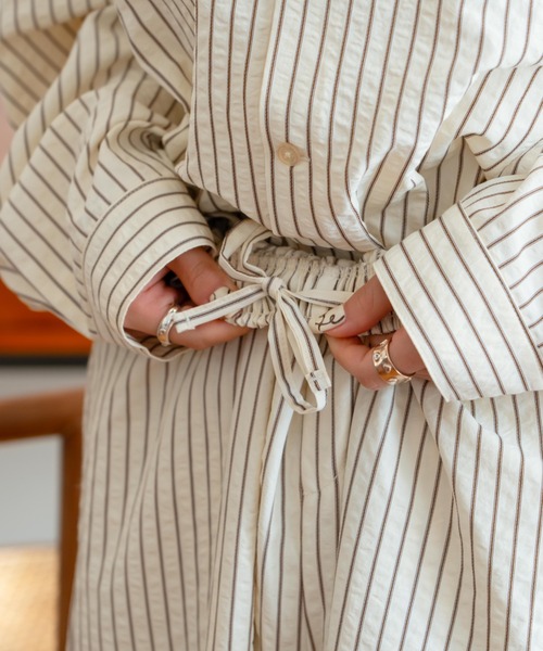 eLur(エラー)の「【eLur】ストライプパンツ(パジャマ)(その他パンツ・レディース・ライトブルー/アイボリー・FREE)」の8枚目の写真