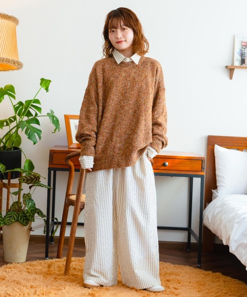 eLur(エラー)の「【eLur】ストライプパンツ(パジャマ)(その他パンツ・レディース・ライトブルー/アイボリー・FREE)」の10枚目の写真