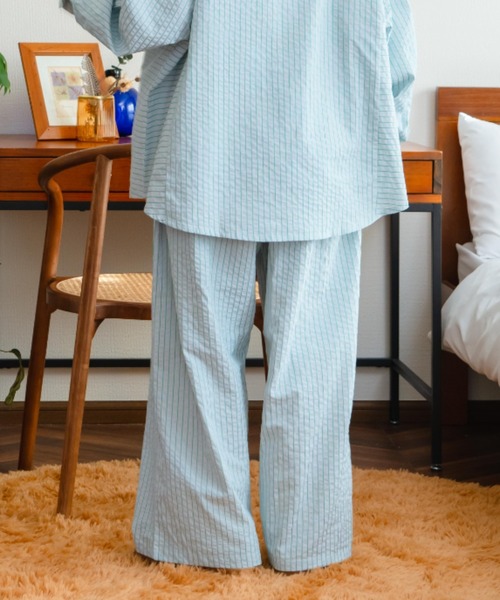 eLur(エラー)の「【eLur】ストライプパンツ(パジャマ)(その他パンツ・レディース・ライトブルー/アイボリー・FREE)」の15枚目の写真