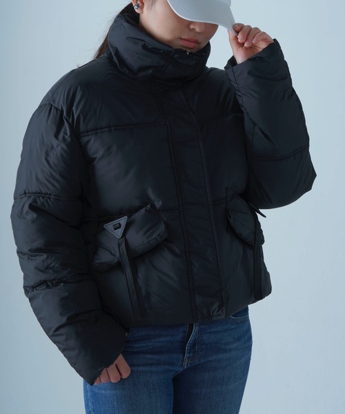 セール】スタンドポケットリボン中綿ブルソン（ブルゾン）｜roomy