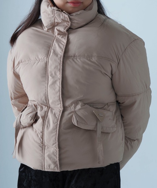 セール】スタンドポケットリボン中綿ブルソン（ブルゾン）｜roomy