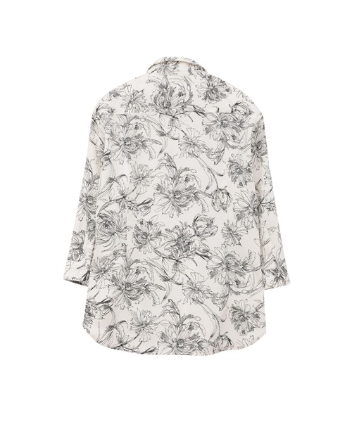 HIGH STREET(ハイストリート)の「HIGH STREET∴ラインフラワーショートウイング7分袖シャツ(シャツ/ブラウス・メンズ・アイボリー/ブラック・M/L/LL/S)」の6枚目の写真