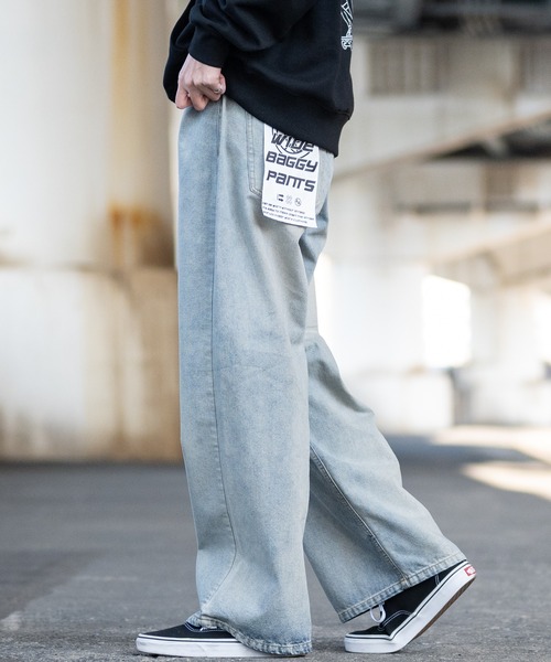 13】スラブデニムワイドバギーパンツ（デニムパンツ）｜JUNGLE STORM