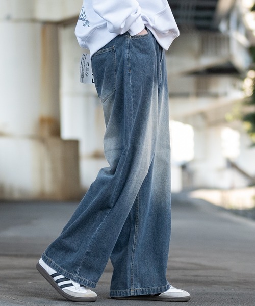 68◇HECTIC スラブデニムパンツ サイズ:LARGE TS0610-1 68◇HECTIC スラブデニムパンツ サイズ:LARGE TS0610-1