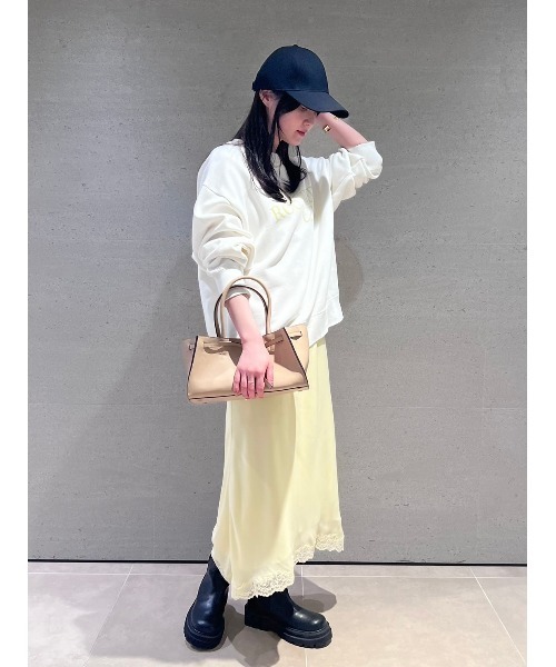 今季新品　Mila Owen キャミワンピース ベージュ セール】レースデザインジョーゼットキャミワンピース
