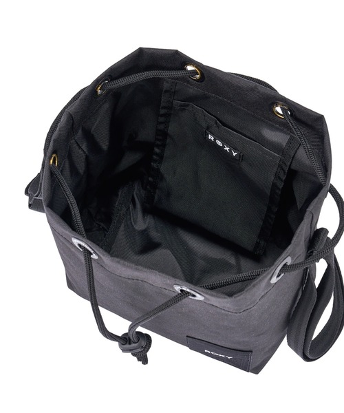 ROXY(ロキシー)の「SMART PURSE /ロキシー巾着ショルダーバック(ショルダーバッグ・レディース・ブラック/ベージュ・FREE)」の4枚目の写真