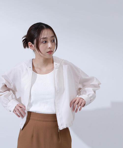 セール】◇シアーフォルムフーディーブルゾン（ブルゾン