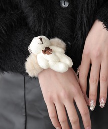 ROOPTOKYO | ふわふわ　クマぬいぐるみ付 シュシュ(シュシュ)